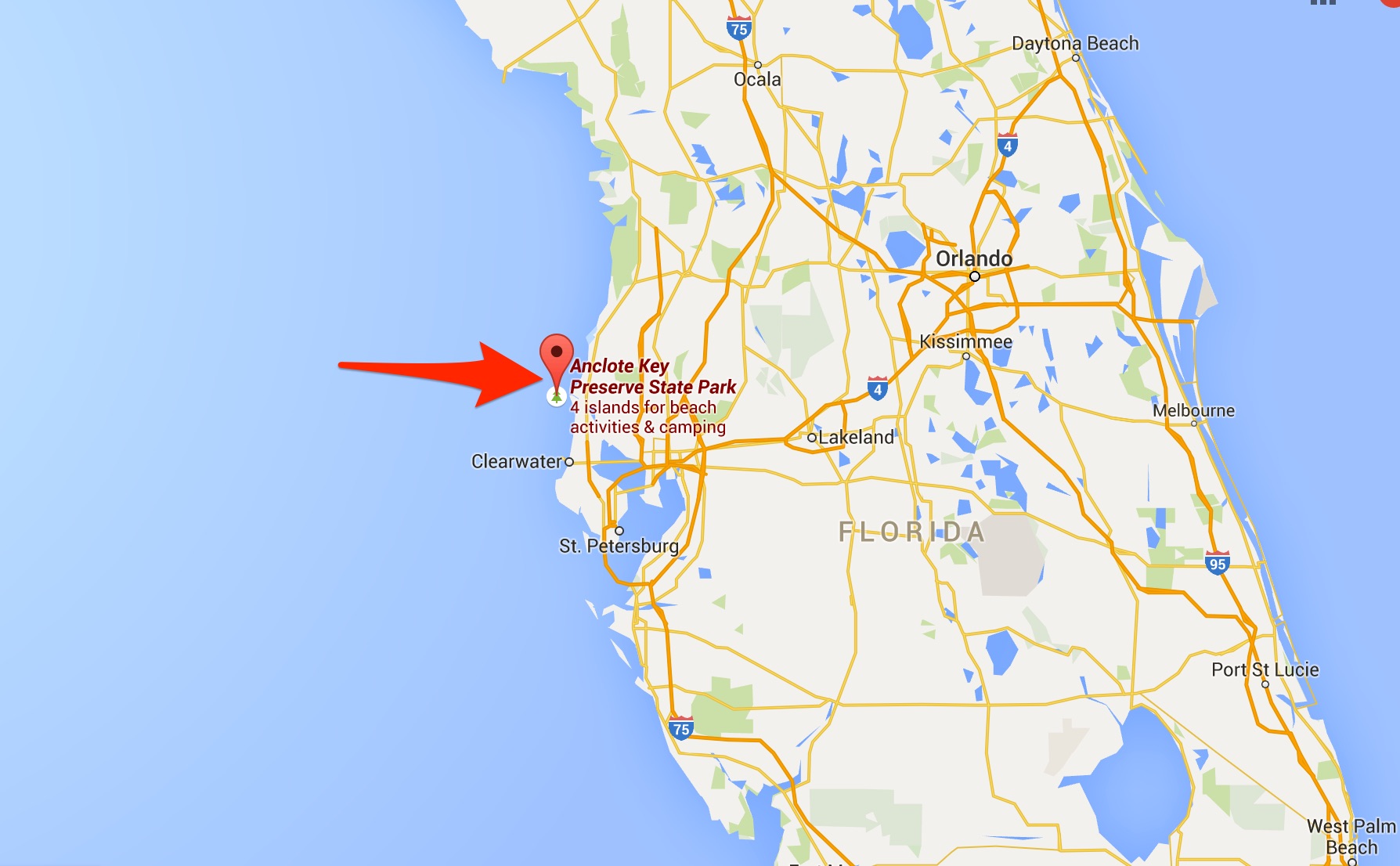 Anclote Key Fishing Map