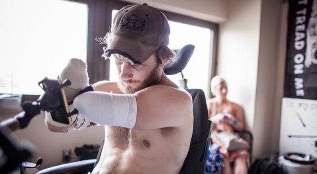 wounded warrior and his angel