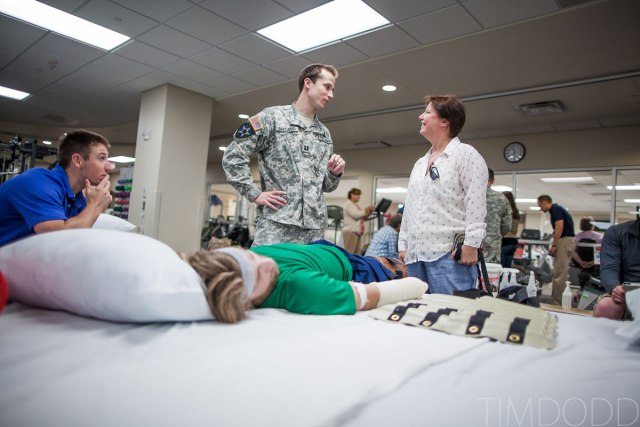 wounded warrior and his angel