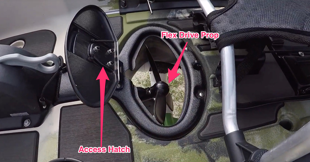 The Jackson Coosa FD Access Hatch to the Flex Drive Prop