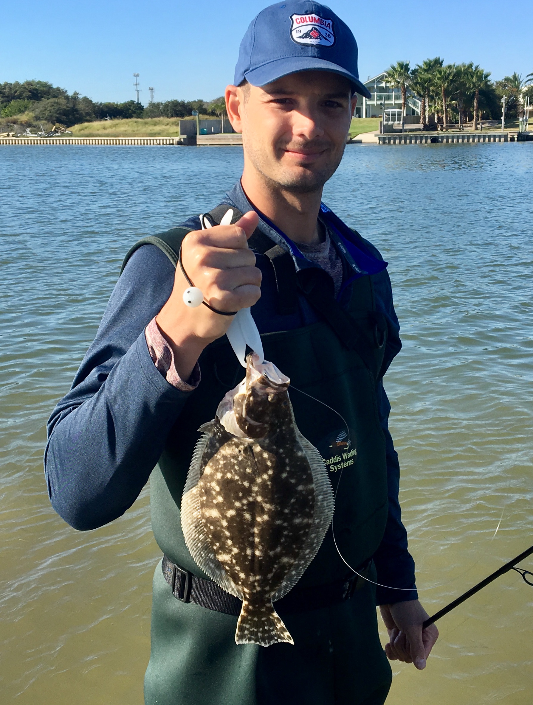 wade fishing flounder