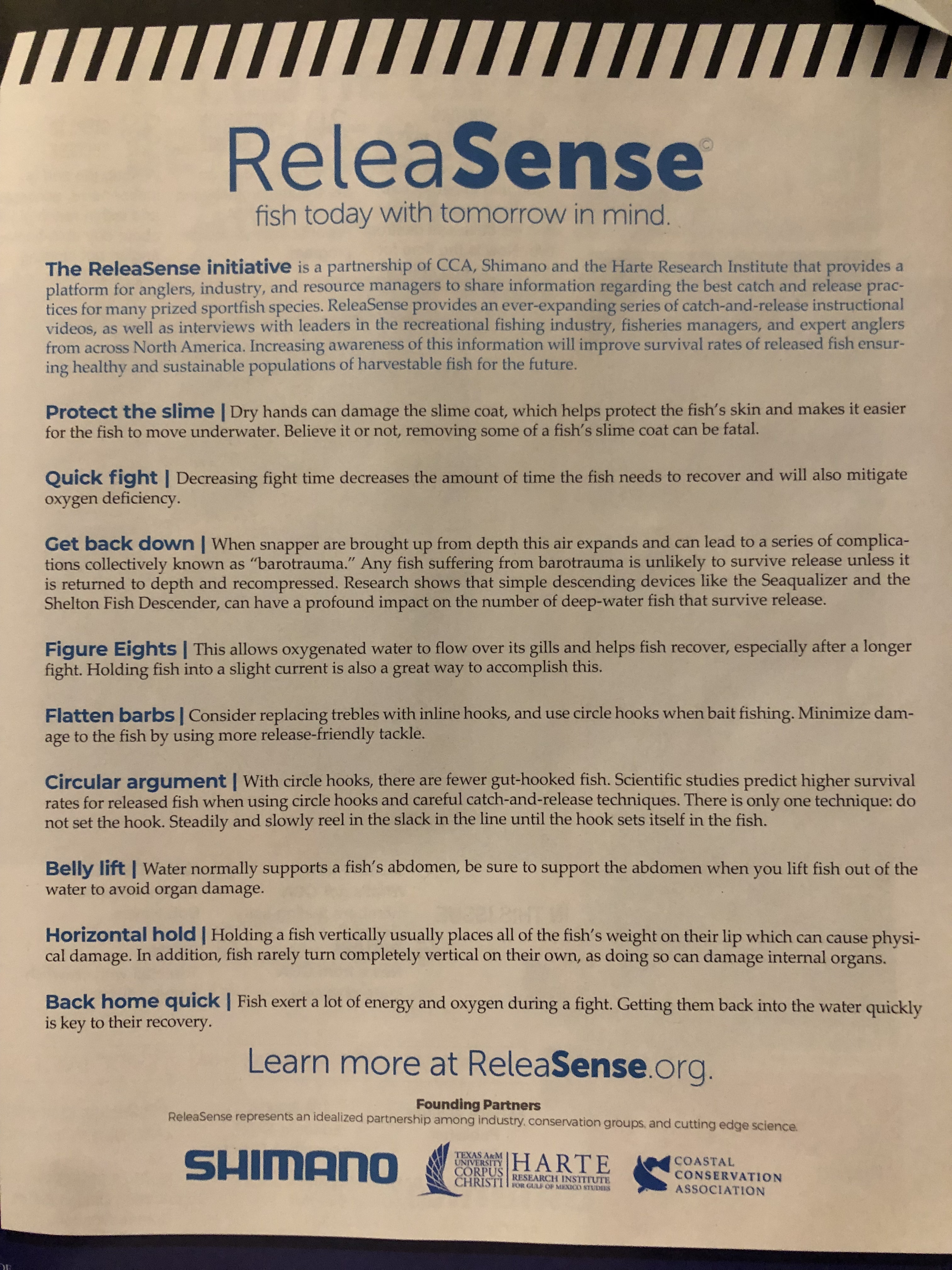 releasense catch and release tips