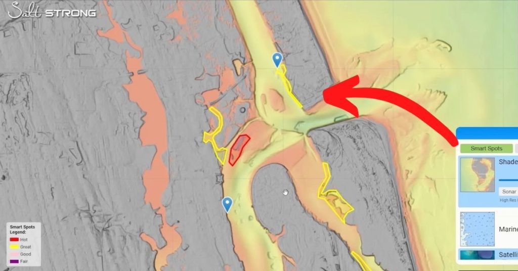 how to use smart fishing spots to catch fish in new areas