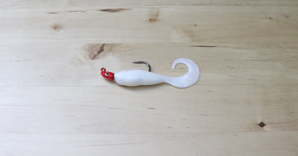 Grub Tail on Saltwater Assassin Pro Elite Jighead