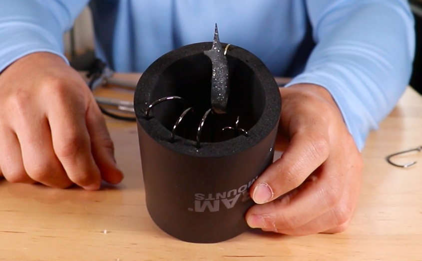 store lure in beer coozie