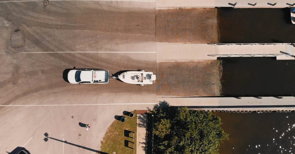 how to back a boat down a ramp