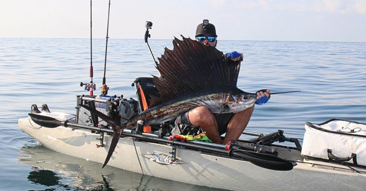 kayak fishing for sailfish
