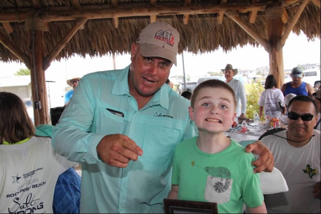 Salt Strong cast for kids fishing event