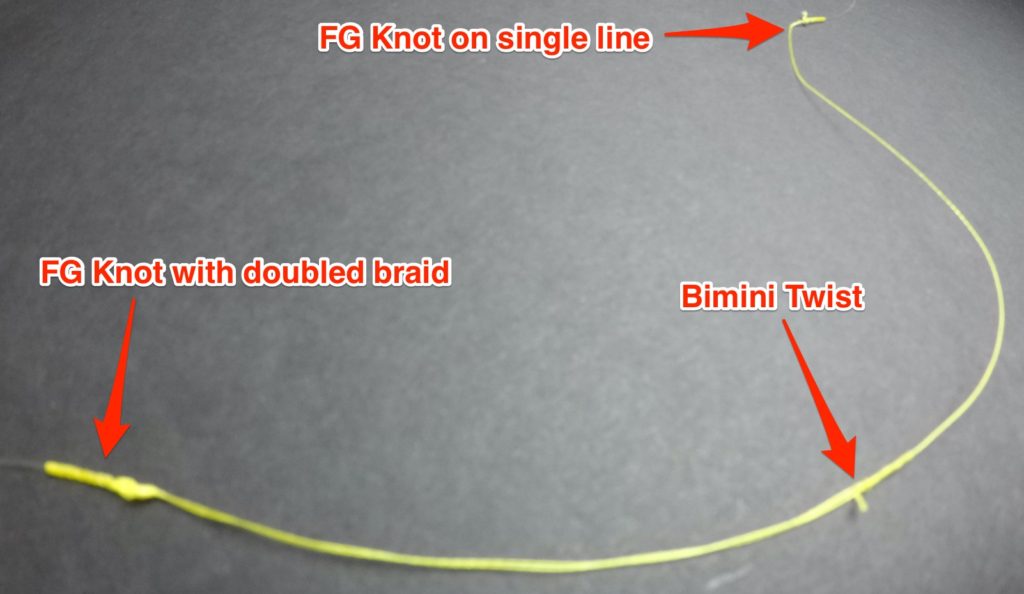 fg knot on doubled line