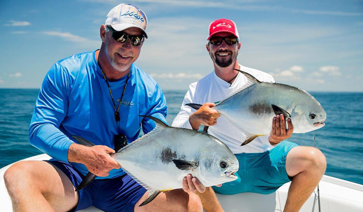 Permit caught on Reel Animals Fishing Show