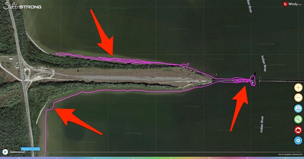 tracks feature on smart fishing spots