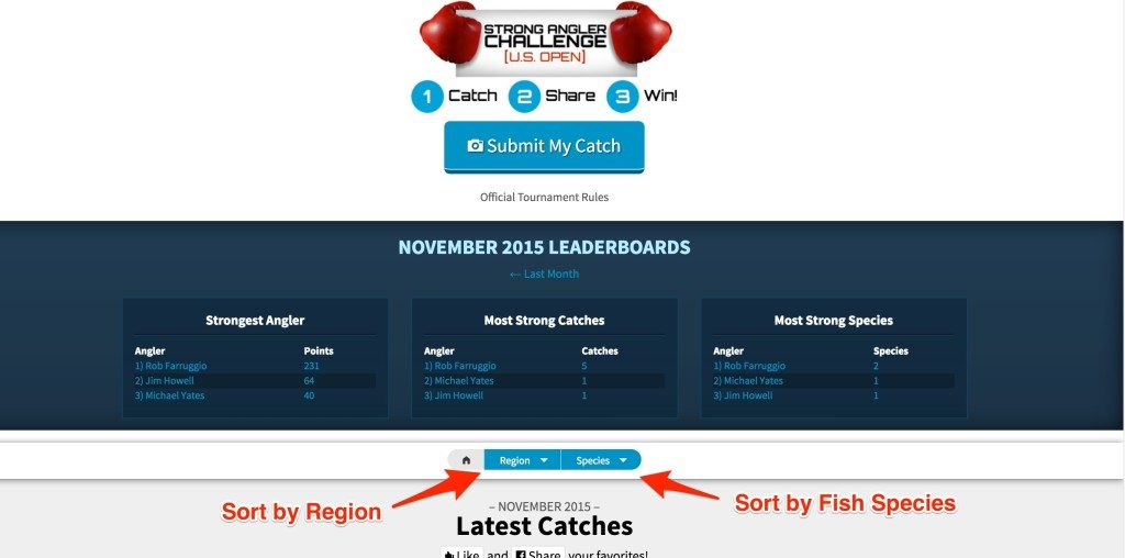 online fishing tournament