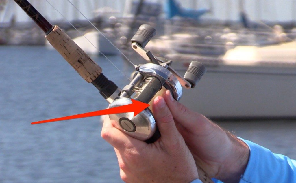 stopping spool on bait caster