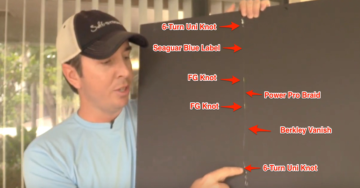 Line to Line knot strength for Berkley Vanish vs. Seaguar Blue Label