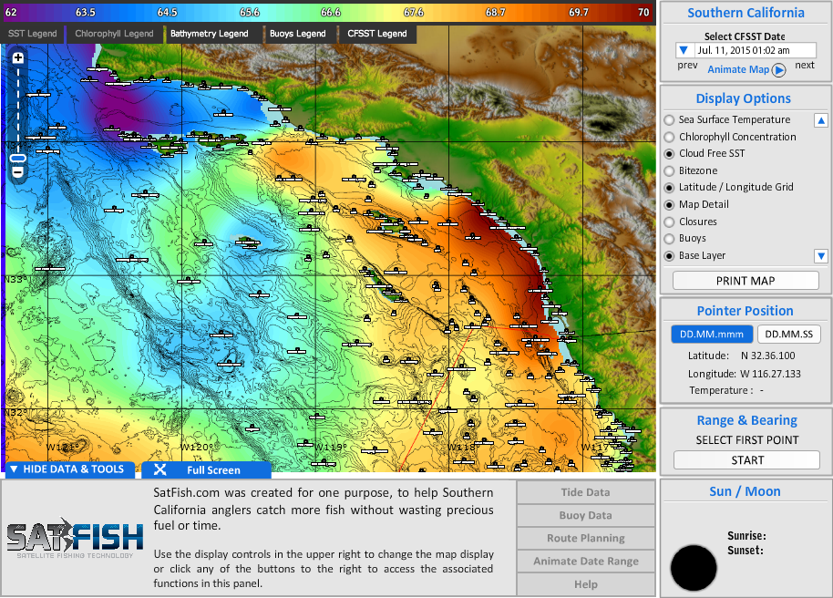 water conditions for yellowfin tuna